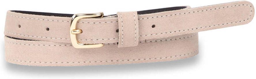 Legend Beige Suède Riem met Gouden Gesp Beige Dames
