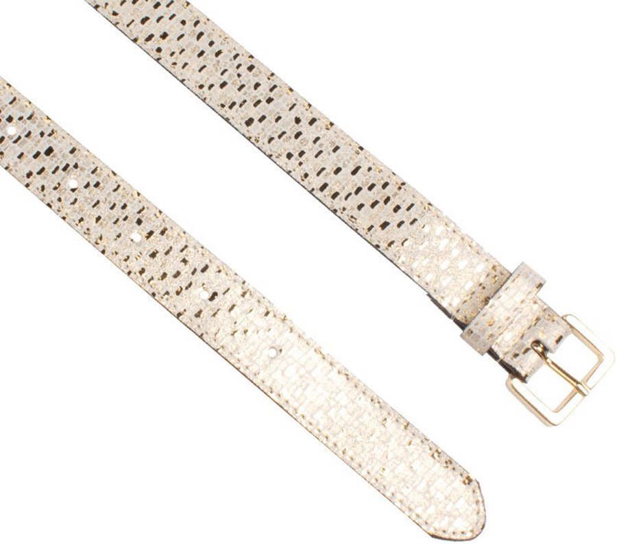 Legend Gouden Leren Riem Stijlvol Model Yellow Dames