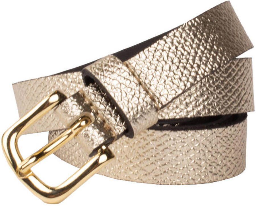 Legend leren riem goudkleurig