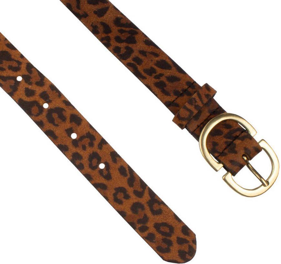 Legend leren riem met panterprint bruin - Foto 2