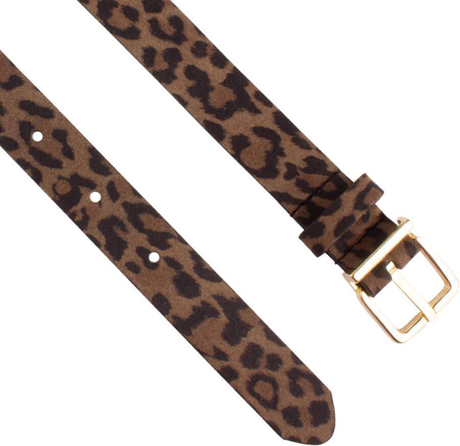 Legend leren riem met panterprint bruin - Foto 2