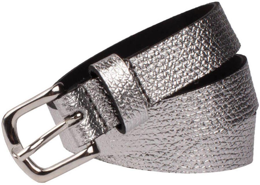 Legend leren riem zilverkleurig