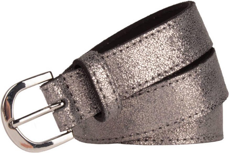 Legend leren riem zilverkleurig