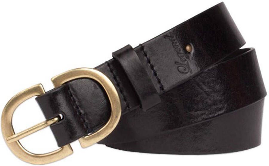 Legend Zwarte Leren Riem Stijlvol Ontwerp Black Dames