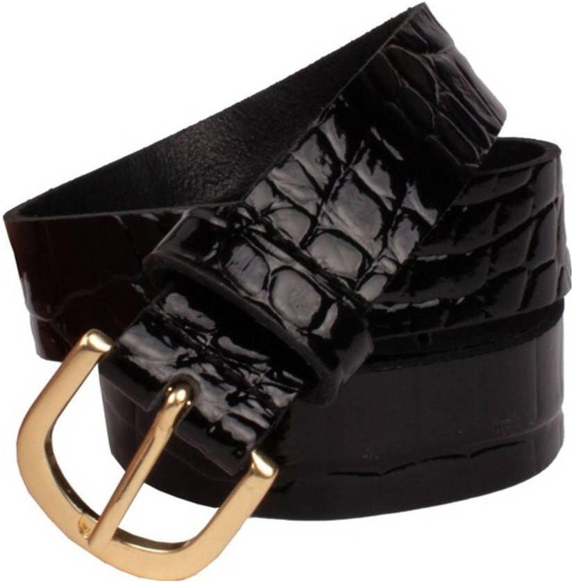 Legend leren riem zwart