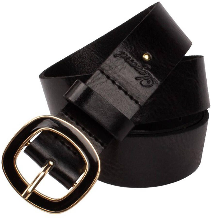 Legend leren riem zwart