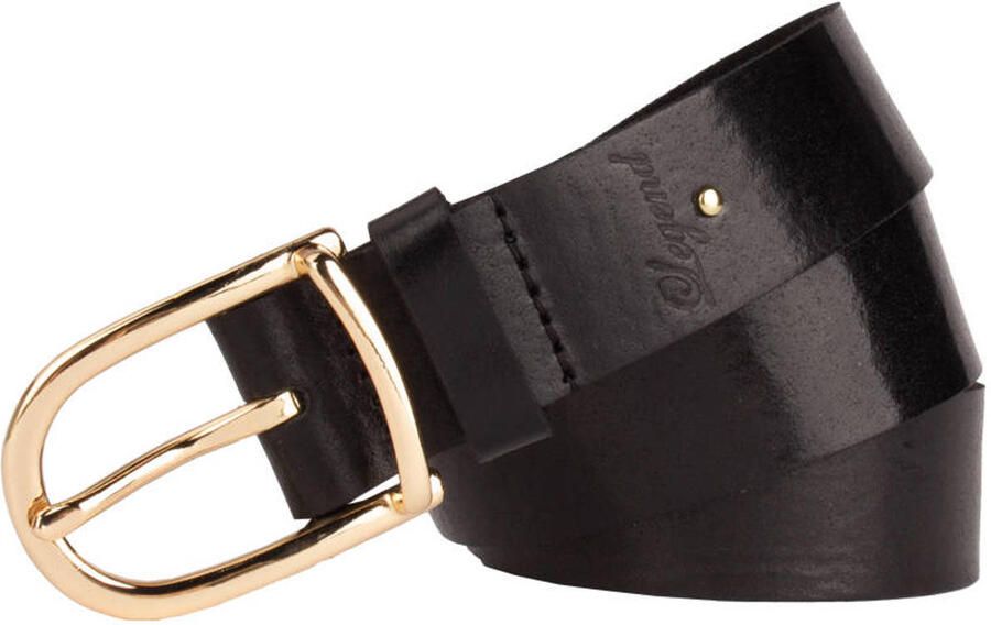 Legend leren riem zwart