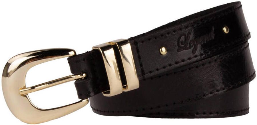 Legend leren riem zwart