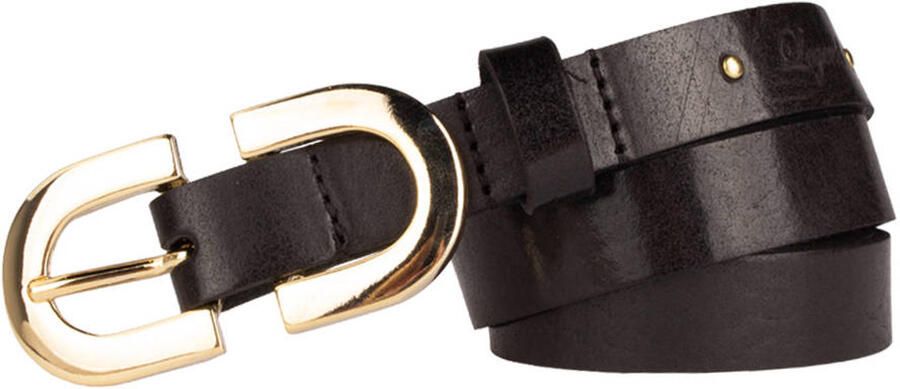 Legend leren riem zwart