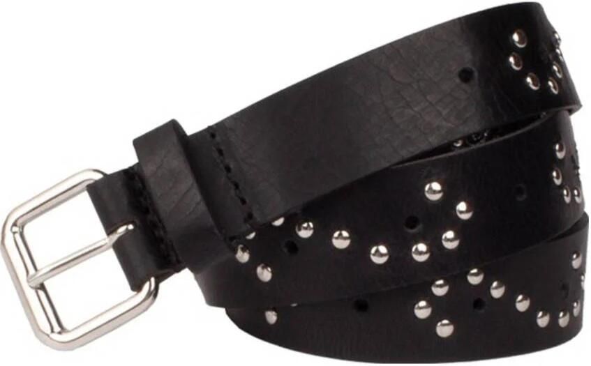 Legend leren riem zwart zilver - Foto 1