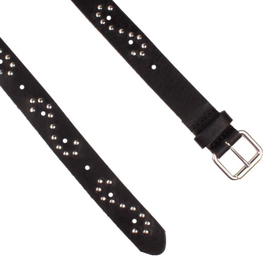 Legend leren riem zwart zilver - Foto 2