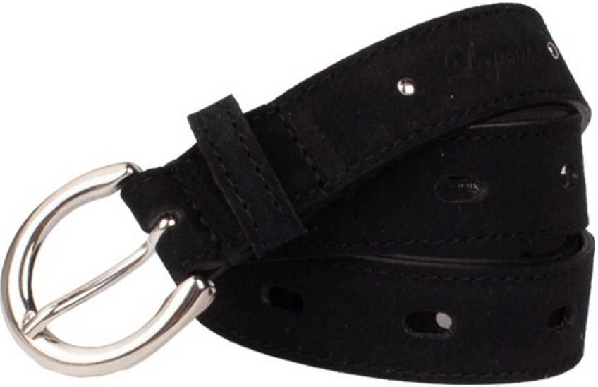 Legend suede riem zwart