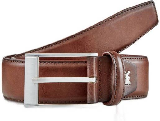 Lerros Leren riem Shade Citybelt van gladleer met sportieve naad