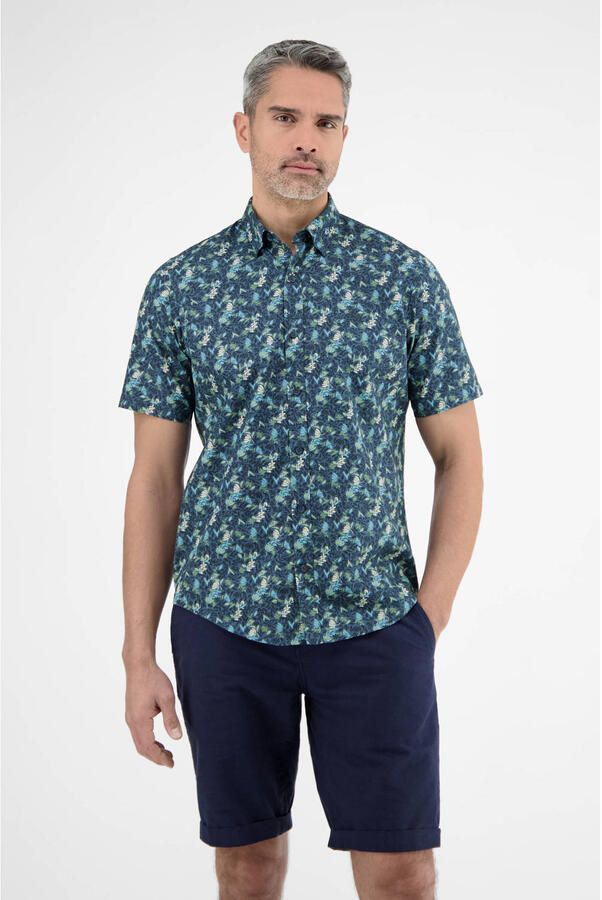 Lerros Regular fit vrijetijdsoverhemd met kentkraag model 'CONCEALLED' - Foto 3