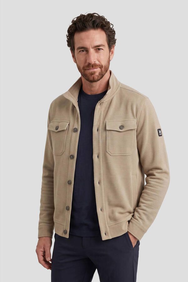 LERROS gebreid vest gravel beige