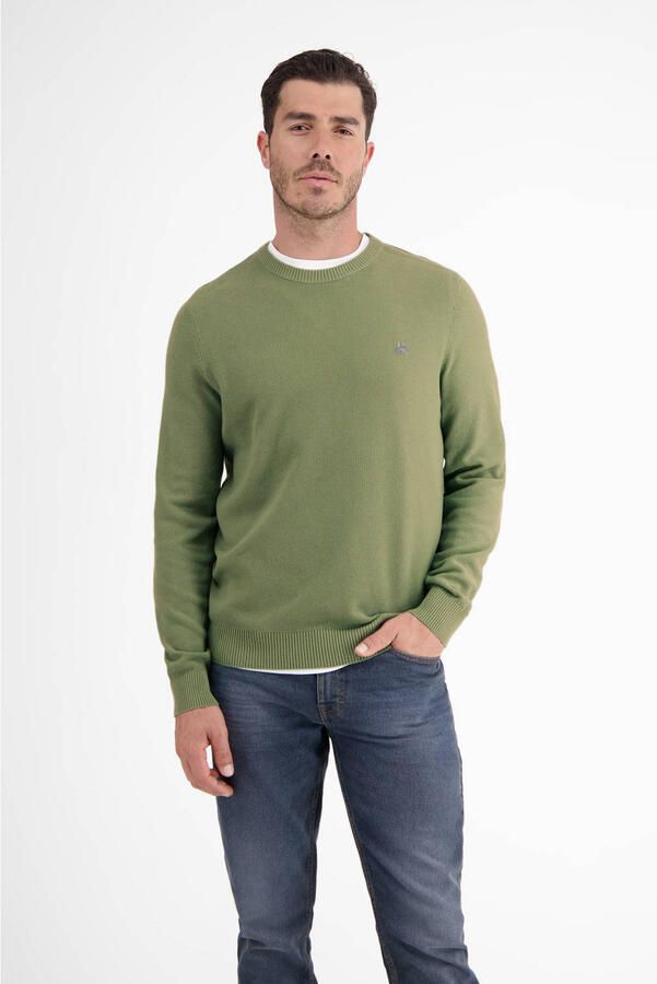 Lerros Gebreide trui lichte gebreide pullover met smalle ribstructuur