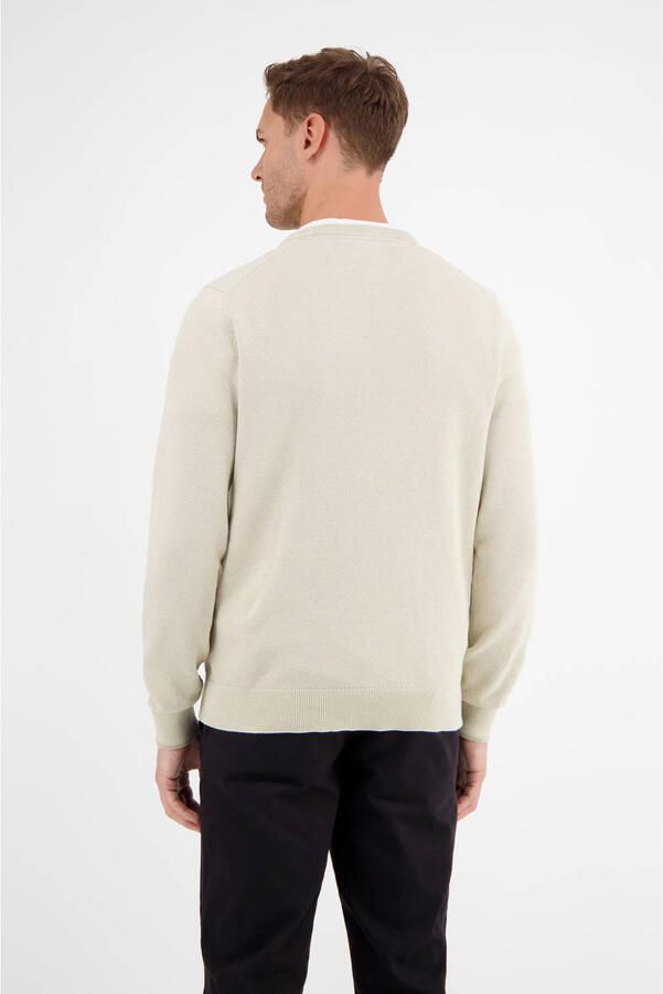 Lerros Gebreide trui lichte gebreide pullover met smalle ribstructuur