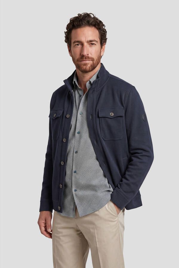 LERROS gebreid vest donkerblauw
