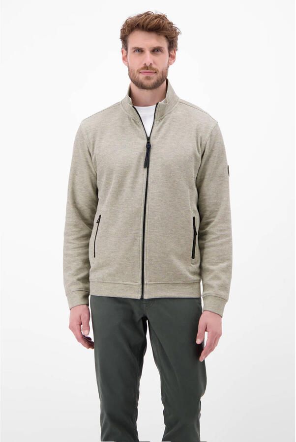 LERROS gemêleerd sweatvest gebroken wit