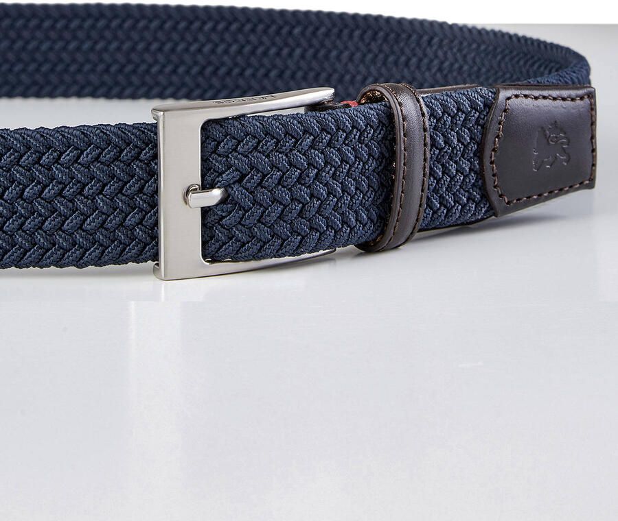 LERROS gevlochten riem Harvey donkerblauw