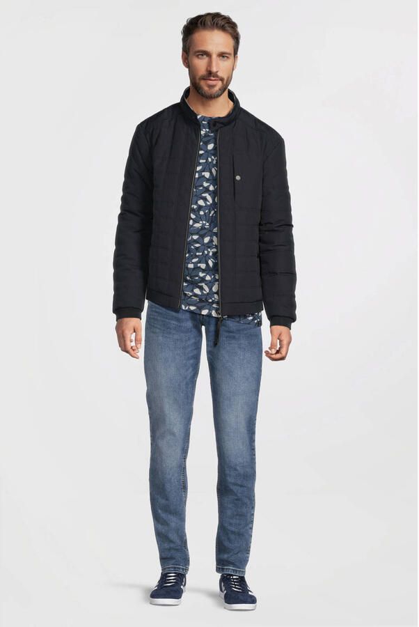 Lerros Gewatteerde jas heren gestikte blouson functioneel