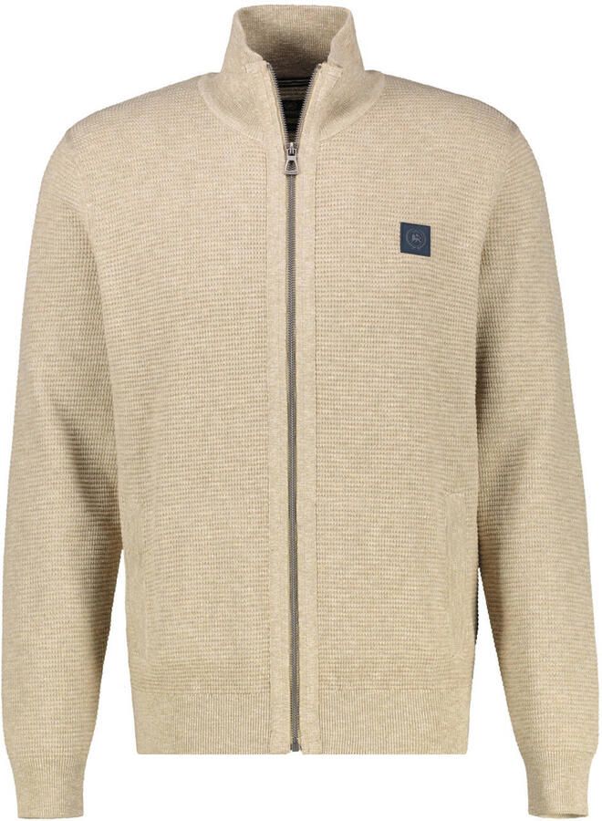 LERROS katoenen gebreid vest beige