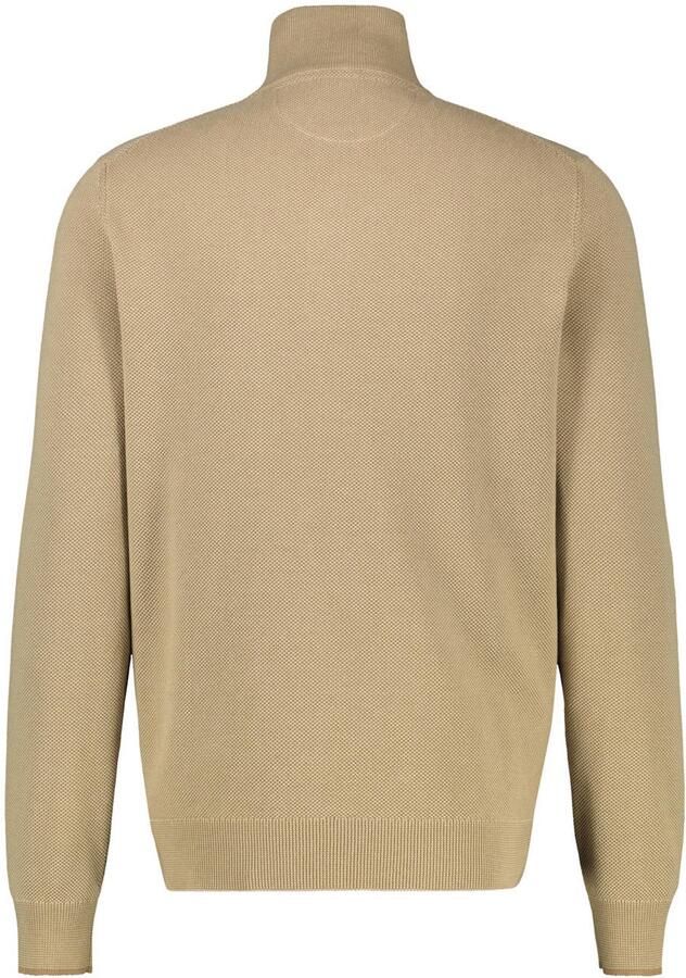 LERROS katoenen regular fit gebreide trui beige