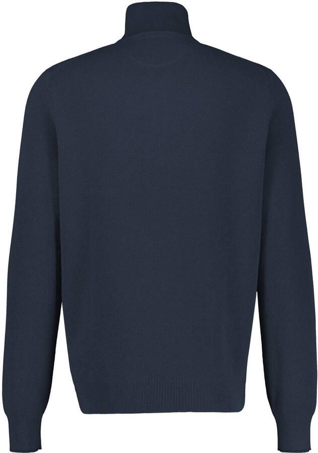 LERROS katoenen regular fit gebreide trui donkerblauw