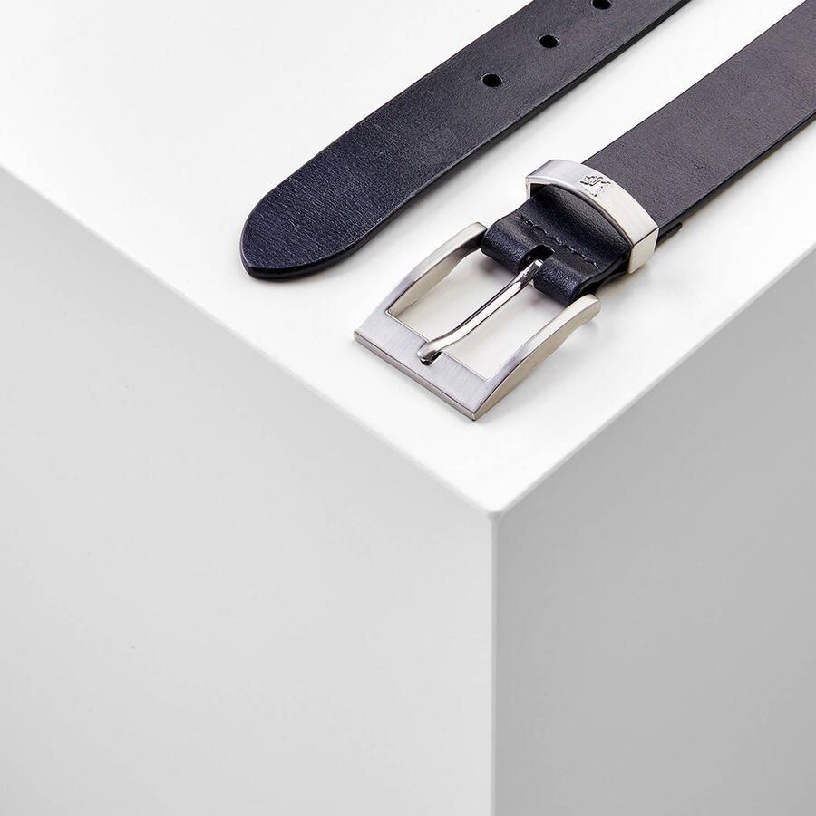 Lerros Leren riem met metalen passant