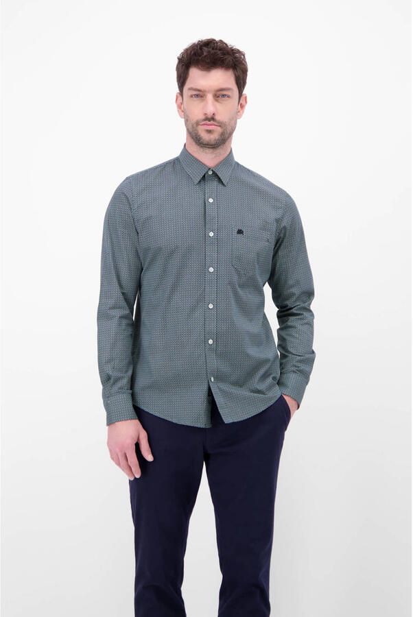 LERROS Regular casual overhemd blauw