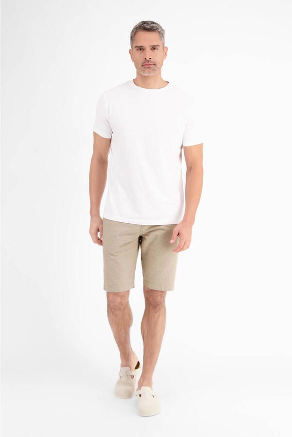 Lerros Chino-short Chino bermuda met linnen - Foto 2