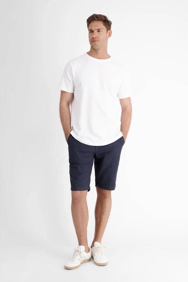 Lerros Chino-short Chino bermuda met linnen - Foto 2