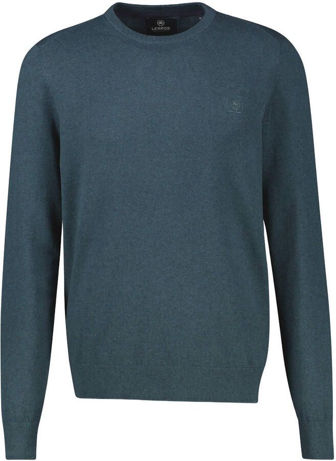 LERROS regular fit gebreide trui cedar green