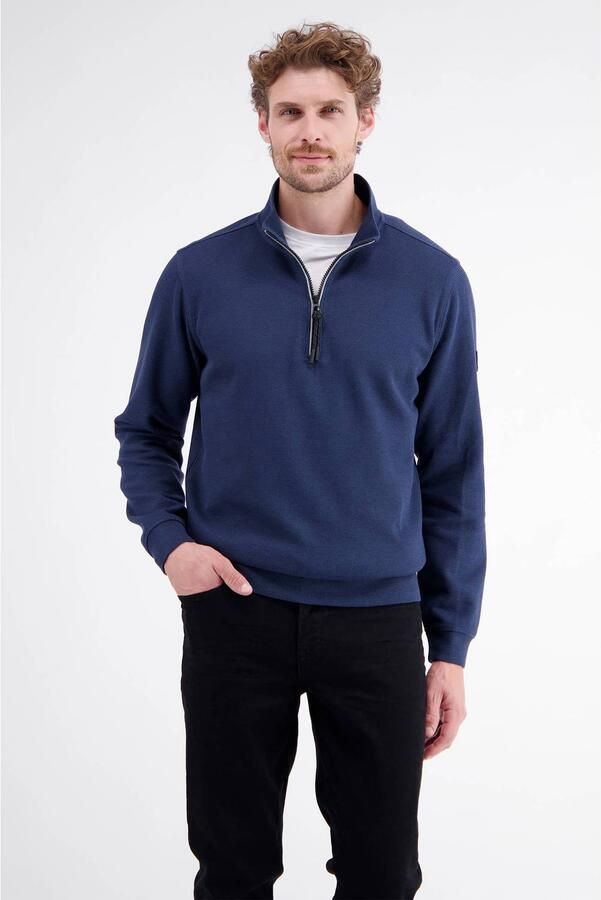 LERROS regular fit gebreide trui donkerblauw