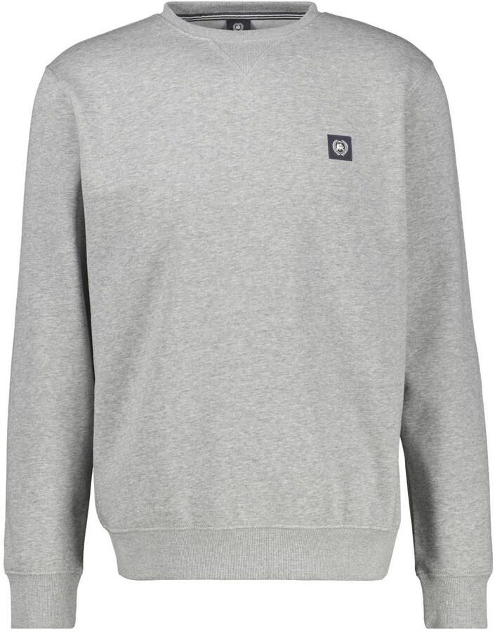 LERROS regular fit gemêleerde sweater grijs
