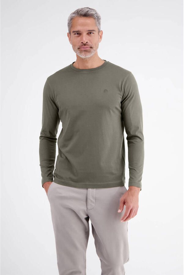 LERROS regular fit longsleeve olijfgroen