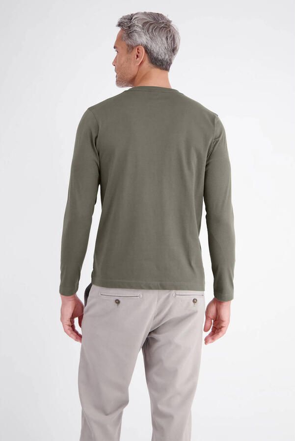 LERROS regular fit longsleeve olijfgroen - Foto 2