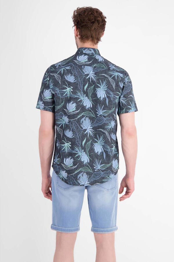 LERROS regular fit overhemd met print donkerblauw - Foto 2