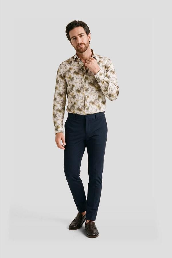 LERROS regular fit overhemd met print gravel beige - Foto 2