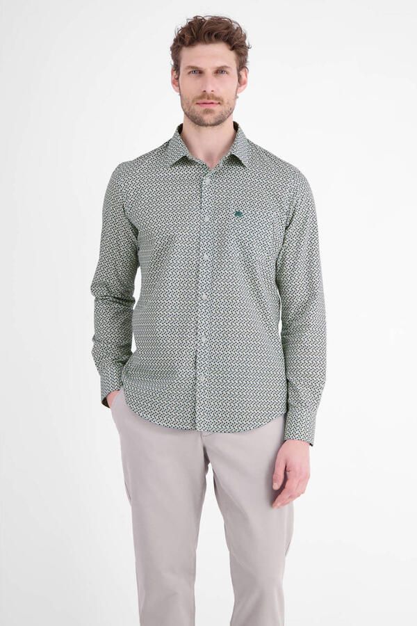 LERROS regular fit overhemd met print groen