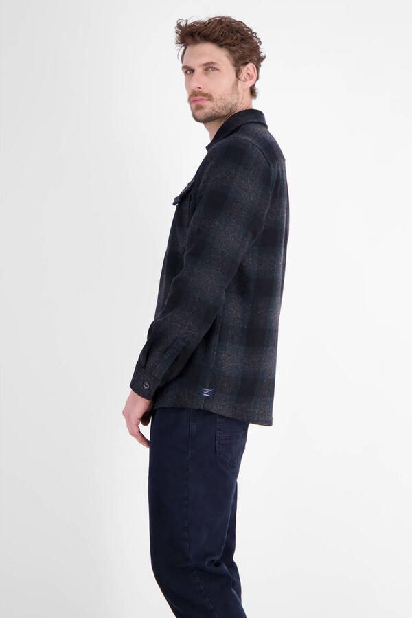 LERROS regular fit overshirt met print en wol donkerblauw - Foto 2