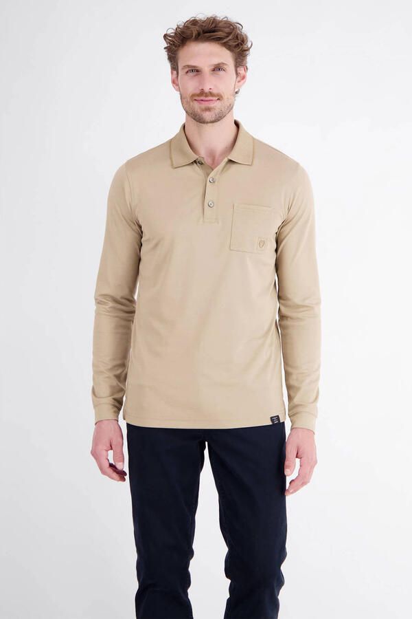 Lerros regular fit poloshirt in two-tone-uitvoering