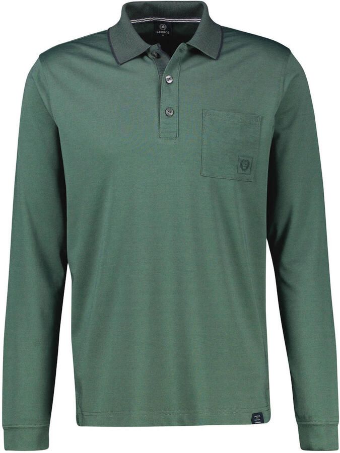 LERROS regular fit polo donkergroen