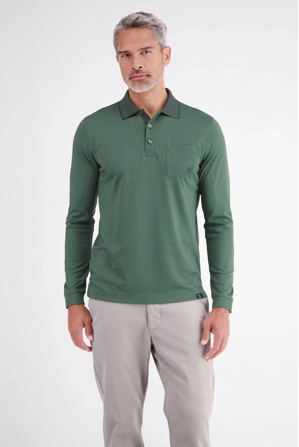 Lerros regular fit poloshirt in two-tone-uitvoering