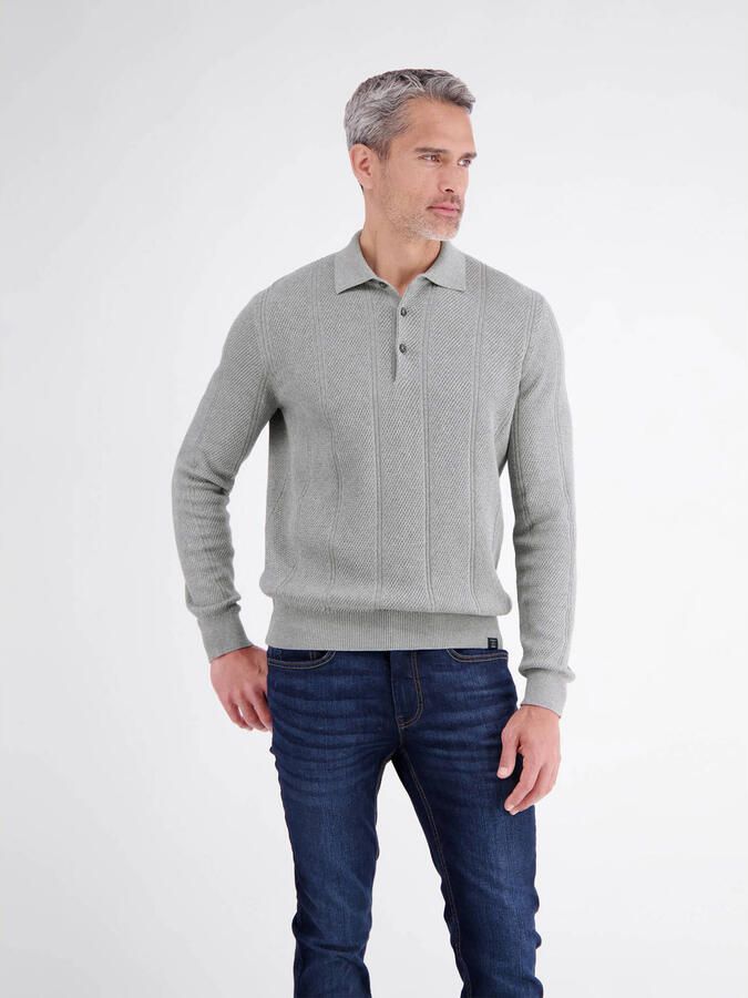 LERROS regular fit polo platinagrijs - Foto 2