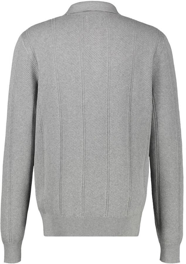 LERROS regular fit polo platinagrijs