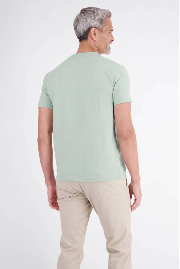 Lerros T-shirt met structuurpatroon en gestikt logo - Foto 2