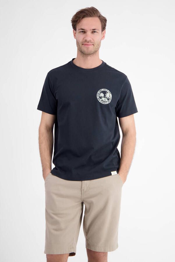 LERROS regular fit T-shirt met print donkerblauw