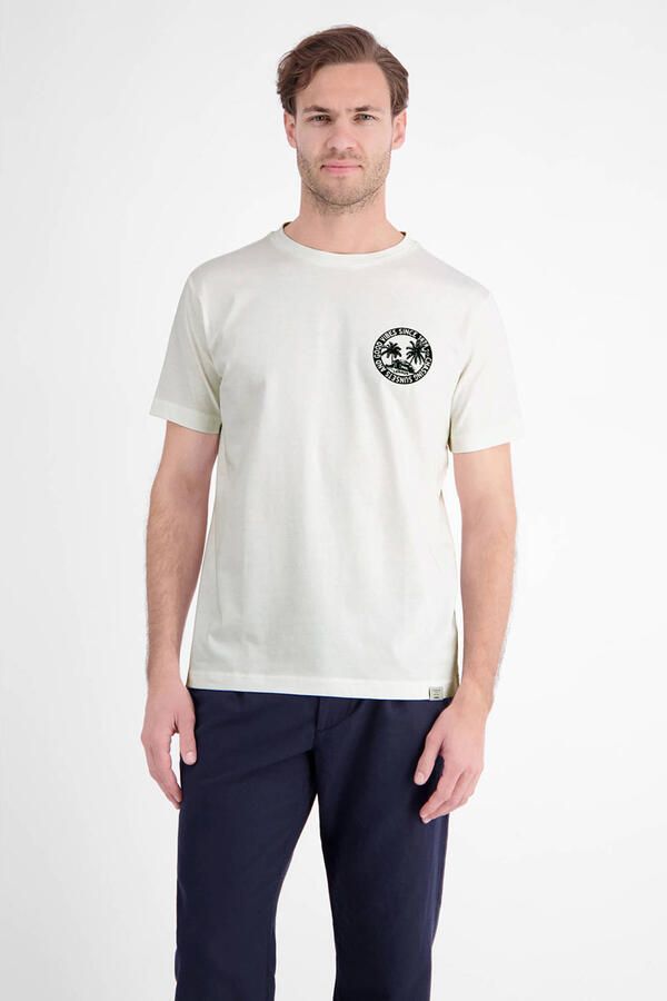 LERROS regular fit T-shirt met print gebroken wit