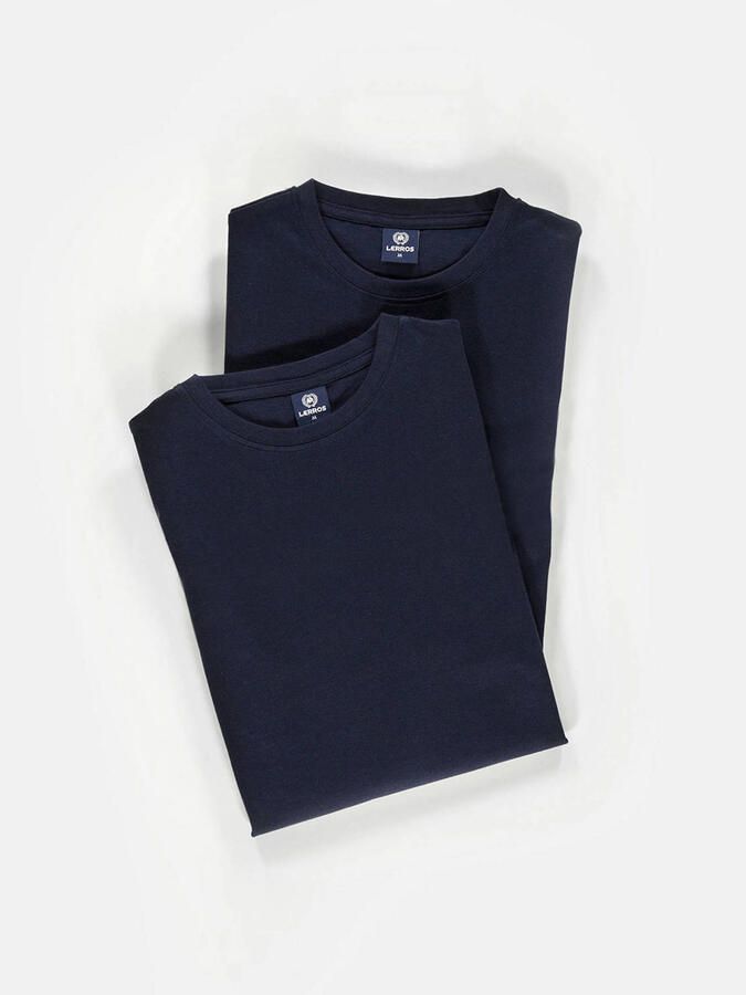 Lerros T-shirt dubbelpack T-shirt ronde hals in premium katoenkwaliteit